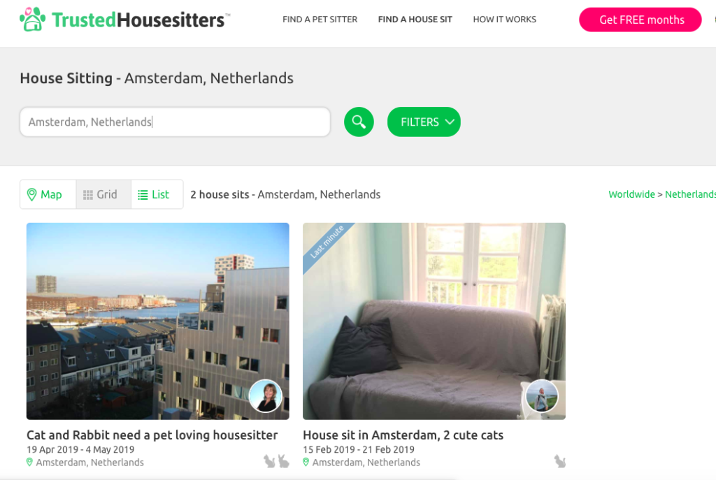 Trustedhousitters - Anuncios